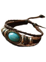 Noracora Turquoise Leather Bracelet
