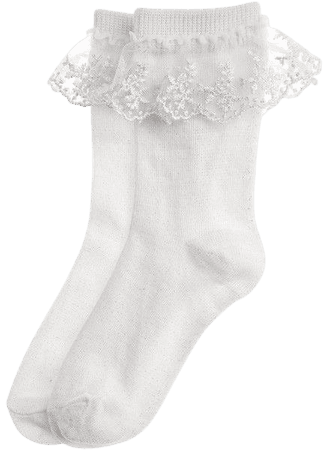 Monsoon Sparkly Lace Socks