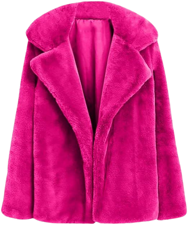 Women Warm Thick Fleece Jacket Solid Overcoat Outercoat Cardigan Faux Fur Coat at Amazon Women's Coats Shop
