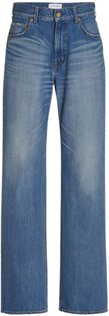 The Tanzanite Rigid High-Rise Straight-Leg Jeans By Tu Es Mon Tresor | Moda Operandi