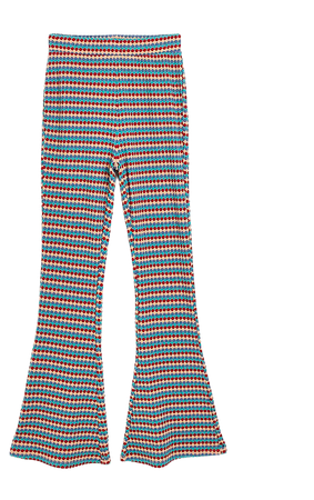 Petite red stripe flared trousers | River Island