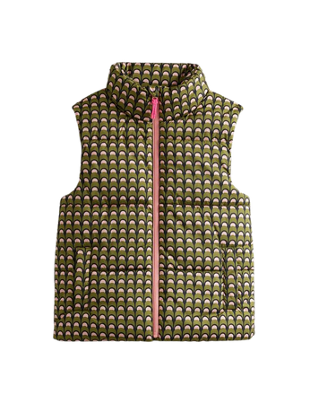 Fife Quilted Vest - Chalky Pink, Geo Charm | Boden US