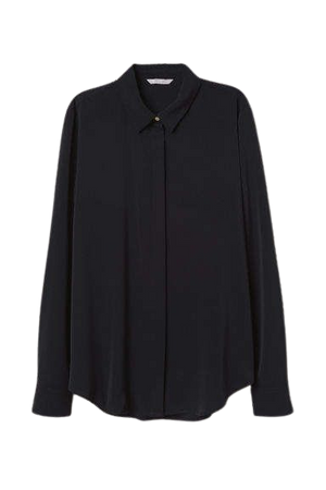 Long-sleeved Blouse - Black