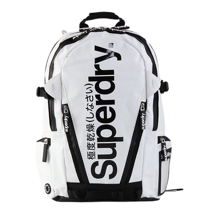 Superdry 17" Laptop Backpack White/Black - Rushfaster Australia