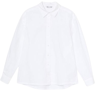 poplin button up shirt white lefties