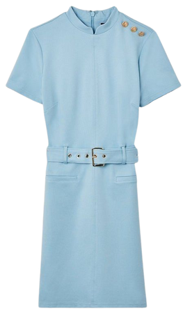 Belted Detail Ponte Jersey Mini Dress | Karen Millen