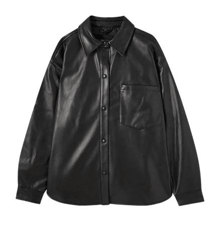 leather shacket