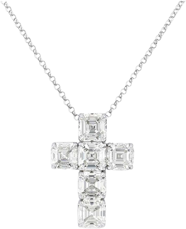 Diamond Cross Pendant, 6.33 Carat at 1stDibs