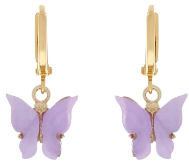 purple butterfly earings