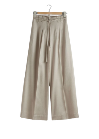 Wide Belted Trousers - Mole - Trousers - & Other Stories US