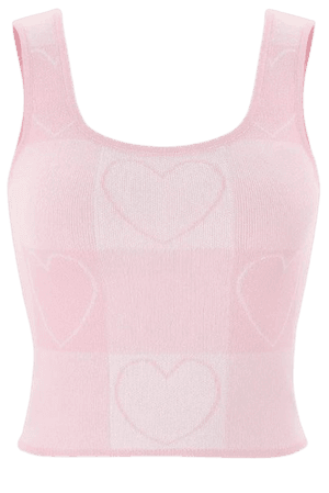 Light Pink Heart Pattern Cami