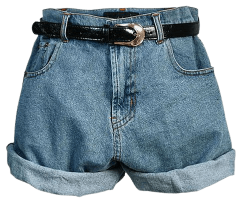 90's high-waisted denim shorts