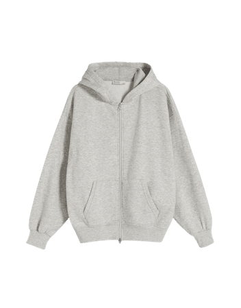 Oversize zip-up hoodie - Sweatshirts and hoodies - Woman | Bershka