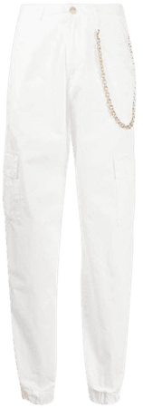 Shop white Chiara Ferragni baggy cargo trousers with Express Delivery - Farfetch
