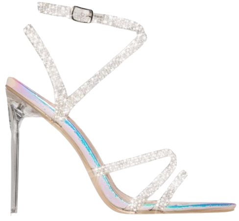 iridescent white heels