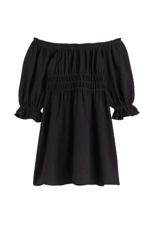 Off-the-shoulder Dress - Black - Ladies | H&M US