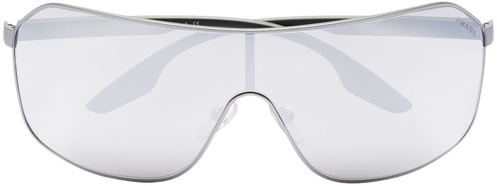Prada Eyewear sport mirrored aviator sunglasses - FARFETCH