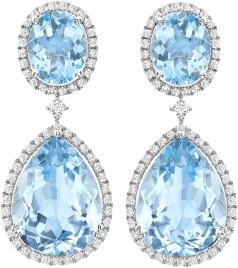 Blue Topaz Pear and Oval Drop Earrings - Kiki McDonough Jewellery - Sloane Square London | Kiki McDonough : Kiki McDonough Jewellery – Sloane Square London | Kiki McDonough