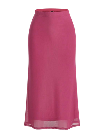 Pink maxi skirt