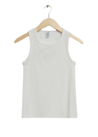 Fitted Tank Top - White - Tanktops & Camisoles - & Other Stories US