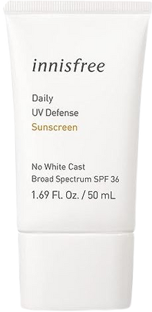 innisfree Daily UV Defense Sunscreen Broad Spectrum SPF 36 Face Lotion, 1.69 Fl Oz (Pack of 1) : Beauty & Personal Care