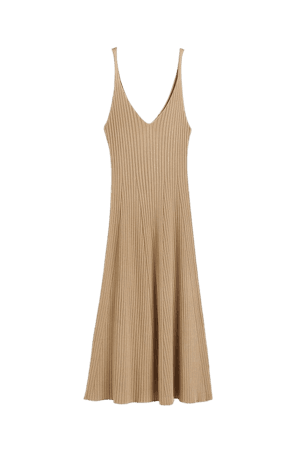 Rib-knit Dress - Beige - Ladies | H&M US
