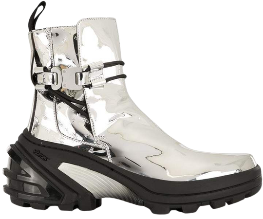 buckled futuristic ankle boots