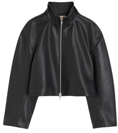 Oversized Coated Jacket - Black - Ladies | H&M US