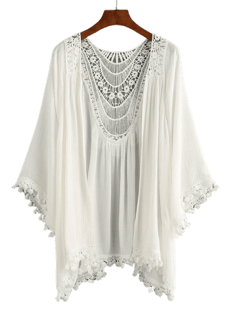 White Kimono Shawl