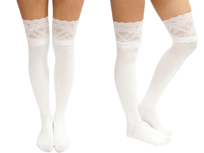 Thigh Lace Knit Knee High socks Boot socks -white · Sandysshop · Online Store Powered by Storenvy