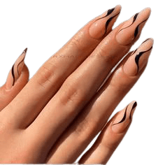 Negative Space Natural length & shape nails