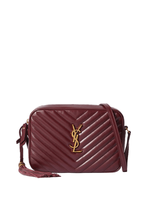 Burgundy Lou quilted leather shoulder bag | SAINT LAURENT | NET-A-PORTER