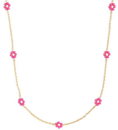 Floral beaded necklace
