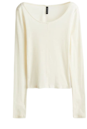 Sheer Cotton Top - Light beige - Ladies | H&M US