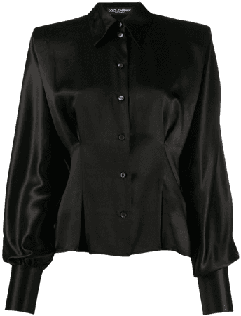 silk black blouse