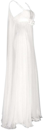 Stunning Versace Ivory Silk Goddess Maxi Dress Evening Wedding Gown For Sale at 1stDibs | ivory silk dress, versace wedding dresses, ivory silk gown