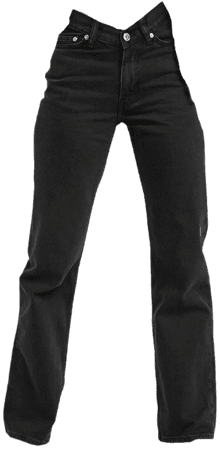 weekday twin black denim trousers