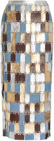 The Kris Patchwork Leather Midi Skirt By Brandon Maxwell | Moda Operandi