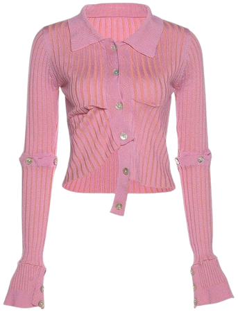 pink button blouse
