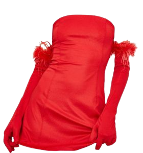 red dress gloves png