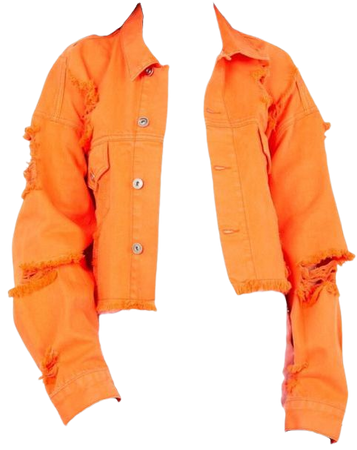 orange denim jacket