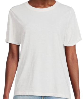 Saks Fifth Avenue Plain White Cuff Sleeve T-Shirt