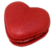 red heart macaron
