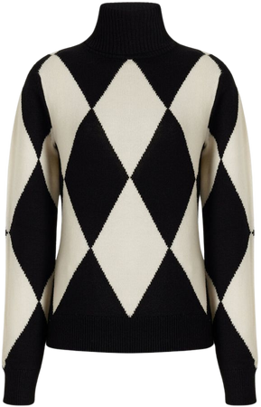 Diamond-Patterned Wool Turtleneck Sweater By Perfect Moment | Moda Operandi