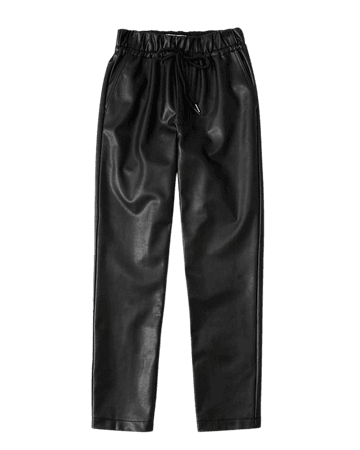 Women's Vegan Leather Taper Pants | Women's Bottoms | Abercrombie.com