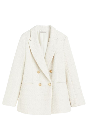 Textured-weave Jacket - Cream - Ladies | H&M US