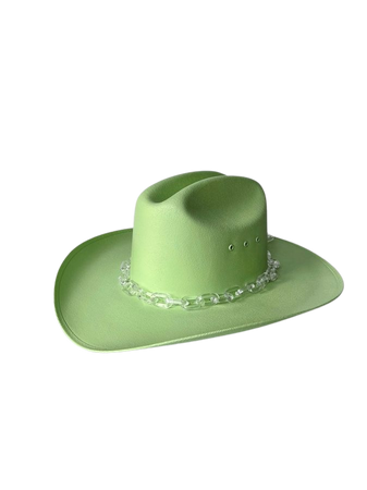 Georgie Green Cowboy Hat Bachelorette Cowgirl Hat Painted - Etsy