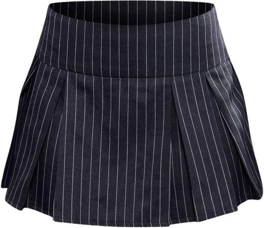 pinstripe mini skirt