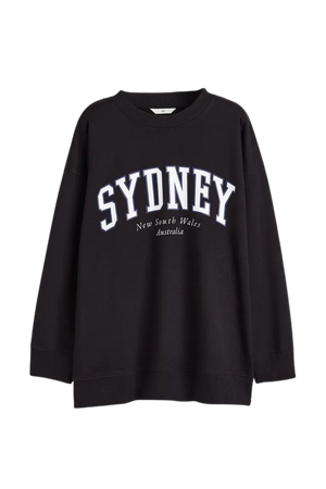 Printed Sweatshirt - Black/Sydney - Ladies | H&M US