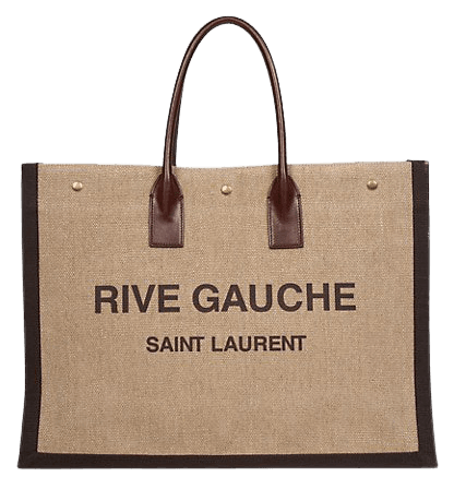 Saint Laurent Rive Gauche Linen Tote | SaksFifthAvenue